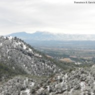 Nevada del 19-12-09 en el Parque Regional El Valle y Carrascoy con Sierra Espuña al fondo